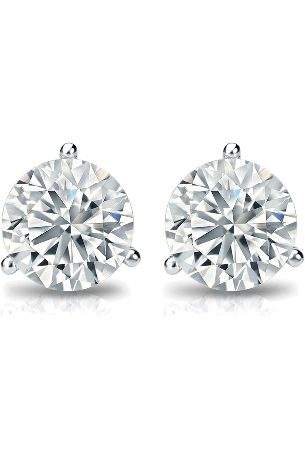Lab-Grown Round Diamond Stud Earrings