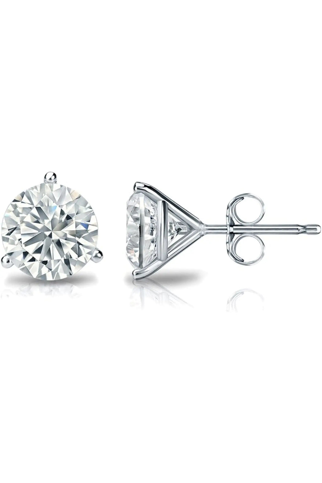 Lab-Grown Round Diamond Stud Earrings