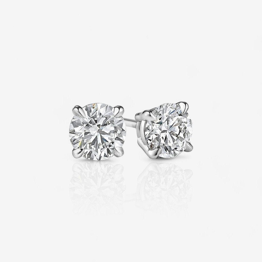 Lab-Grown Round Diamond Stud Earrings