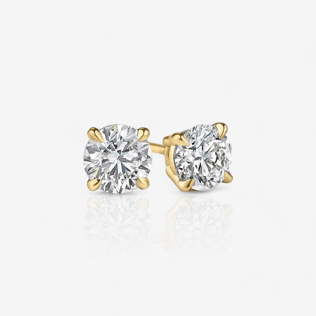 Lab-Grown Round Diamond Stud Earrings