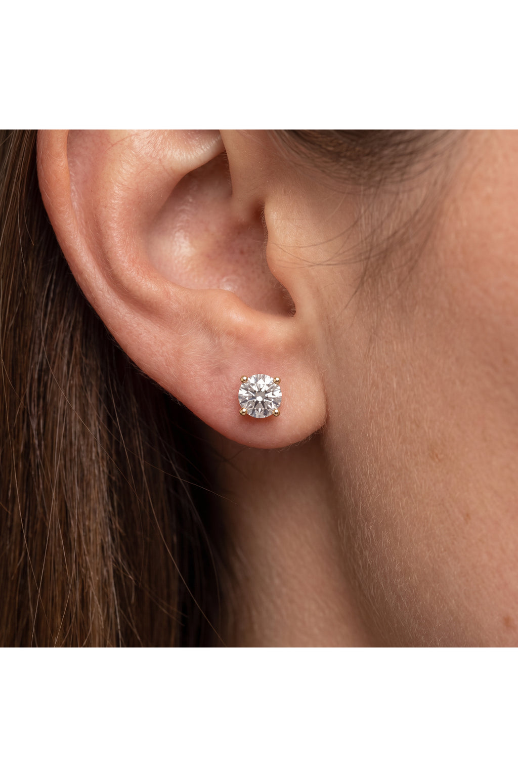 Lab-Grown Round Diamond Stud Earrings