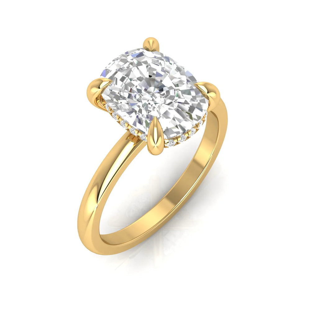 The Alexa Solitaire Hidden Halo Engagement Ring