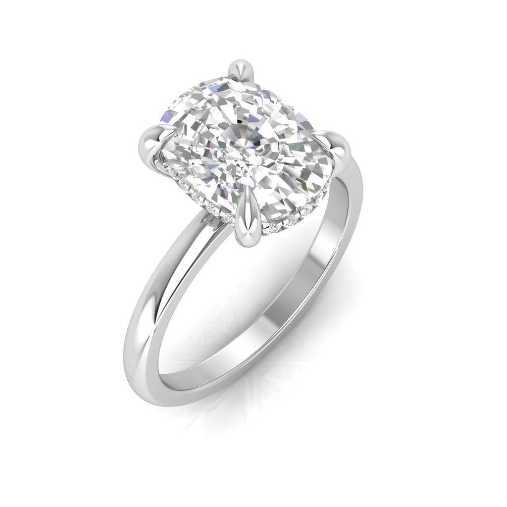 The Alexa Solitaire Hidden Halo Engagement Ring