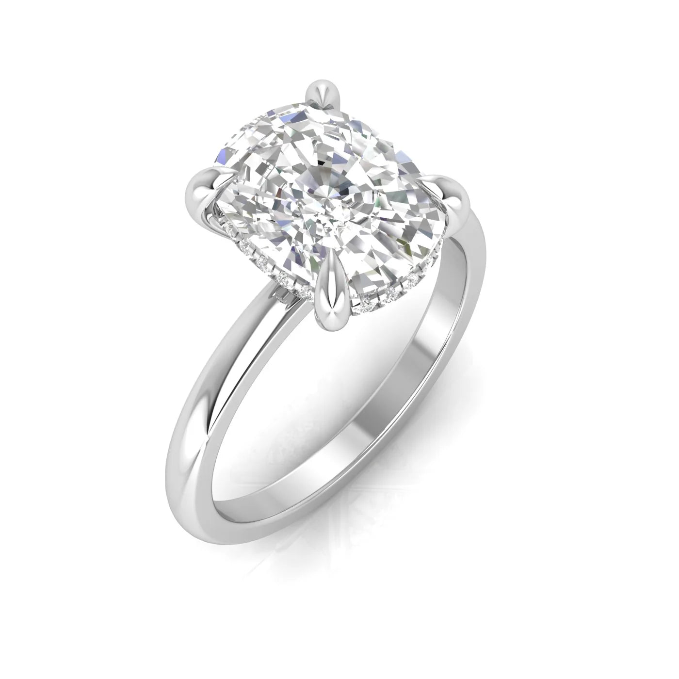 The Alexa Solitaire Hidden Halo Engagement Ring
