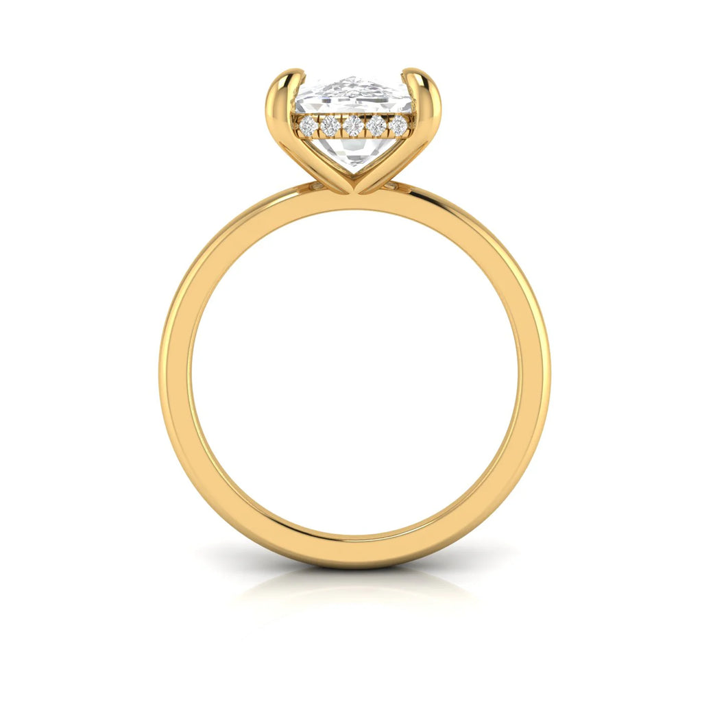 The Alexa Solitaire Hidden Halo Engagement Ring