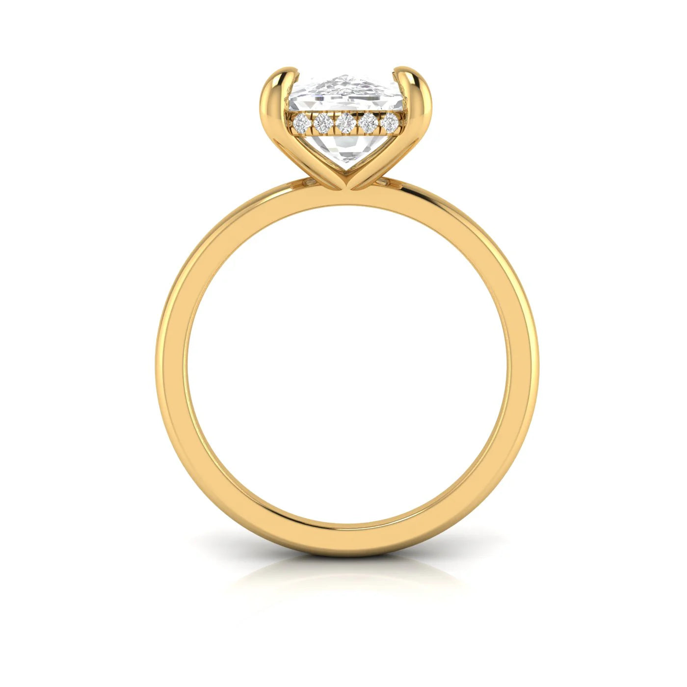 The Alexa Solitaire Hidden Halo Engagement Ring