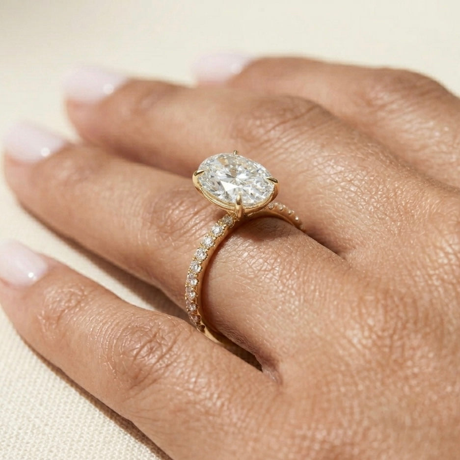 The Siena Pavé Diamond Engagement Ring