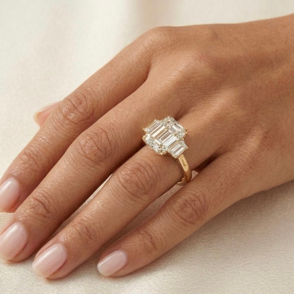 The Charlotte Custom Three-Stone Engagement Ring