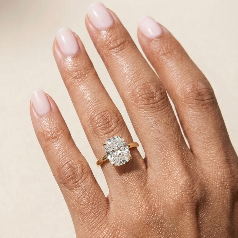 The Alexa Solitaire Hidden Halo Engagement Ring