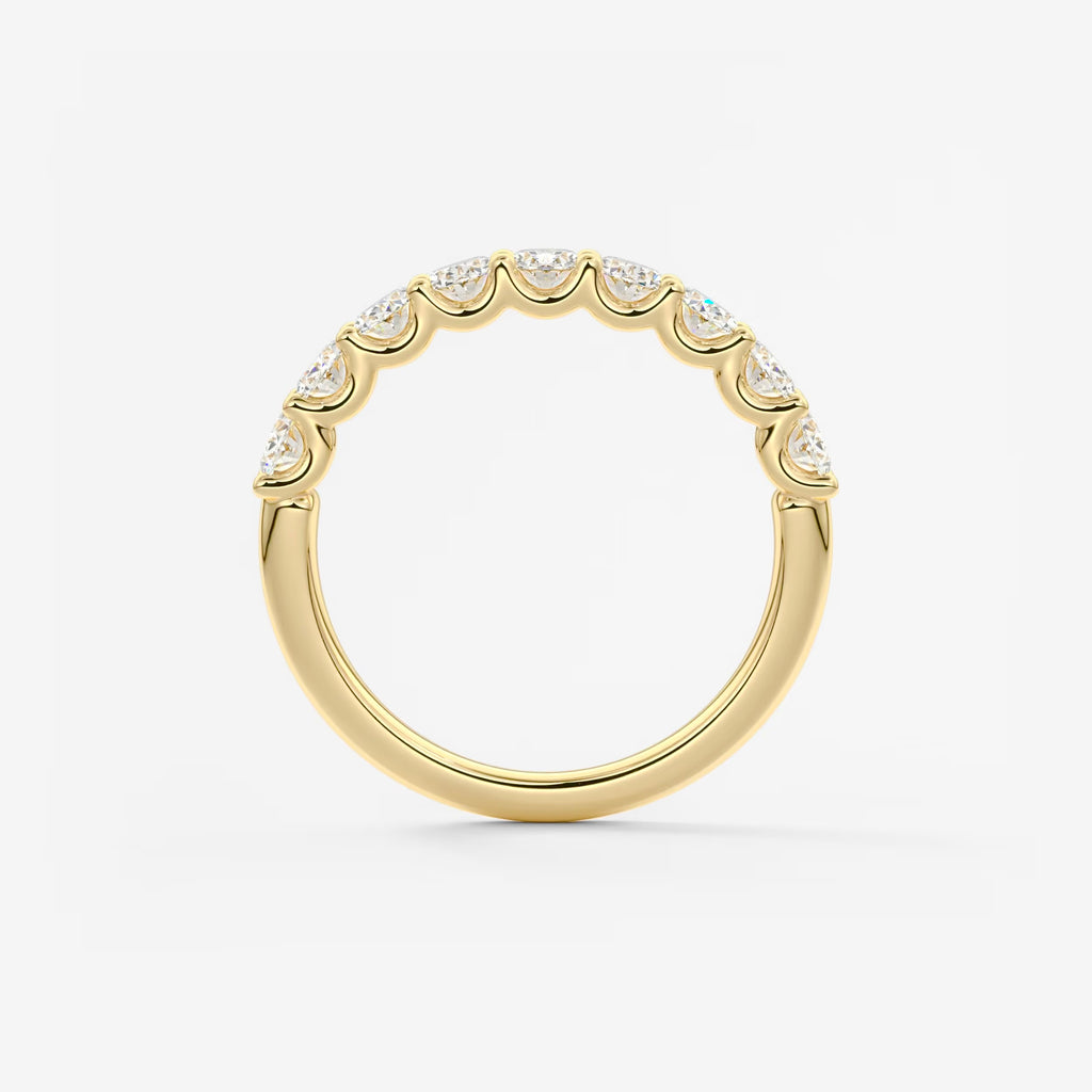 The Celine Oval Diamond Wedding Band