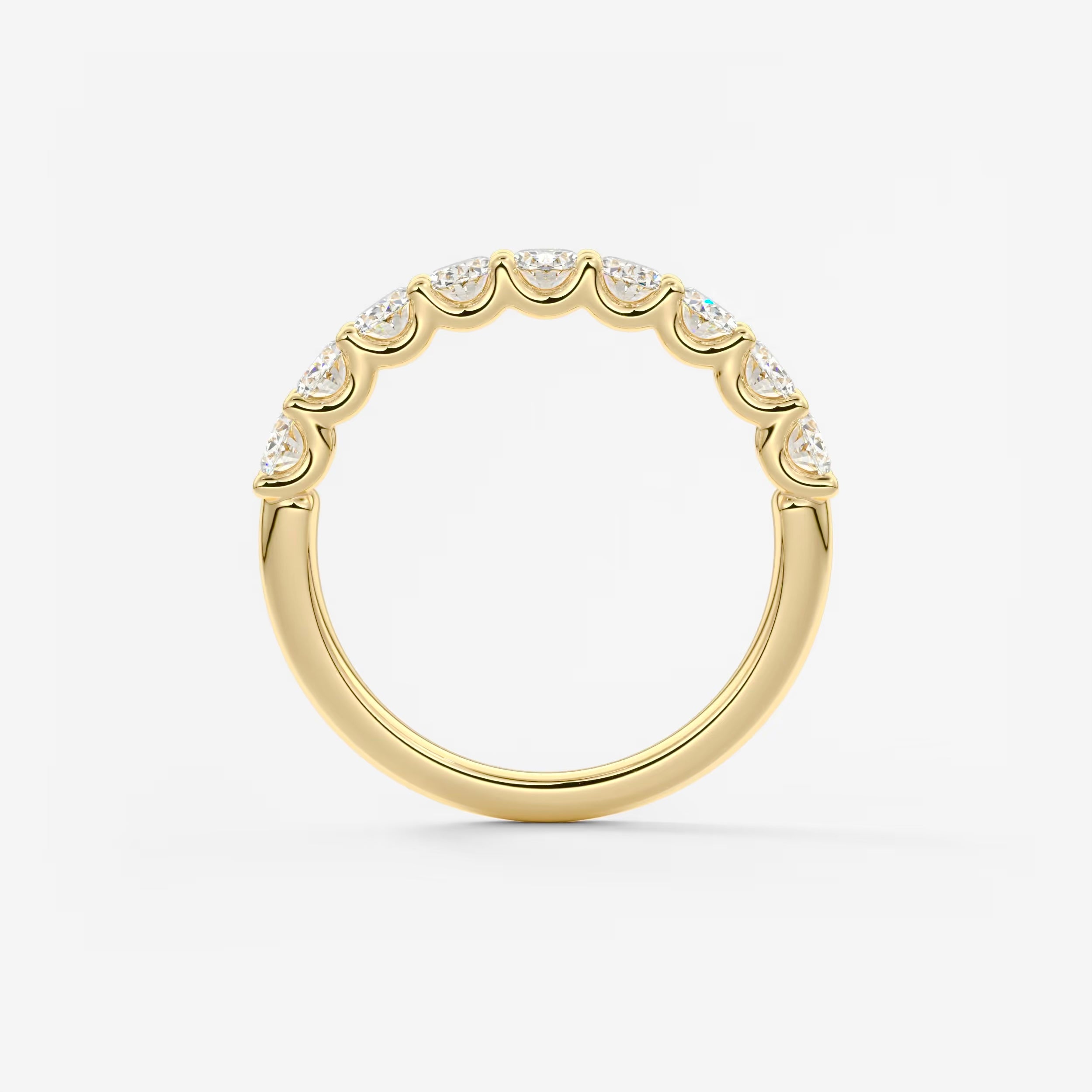 The Celine Oval Diamond Wedding Band