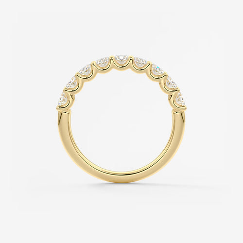 The Celine Oval Diamond Wedding Band