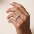 The Celine Oval Diamond Wedding Band