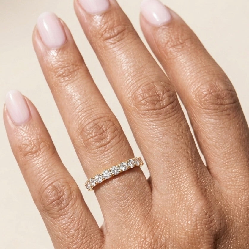The Gemma Pavé Diamond Wedding Band