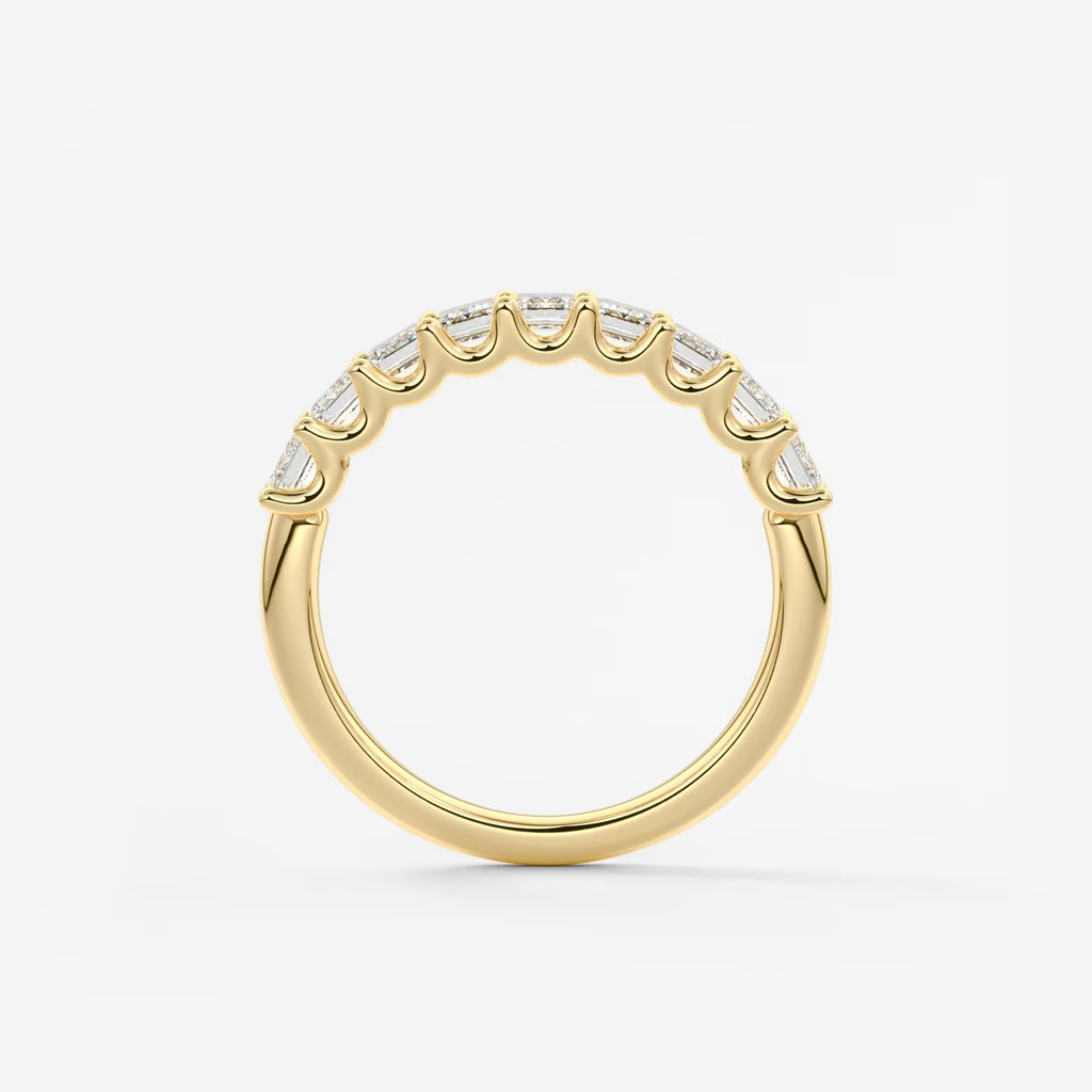 The Margot Emerald Cut Diamond Wedding Band