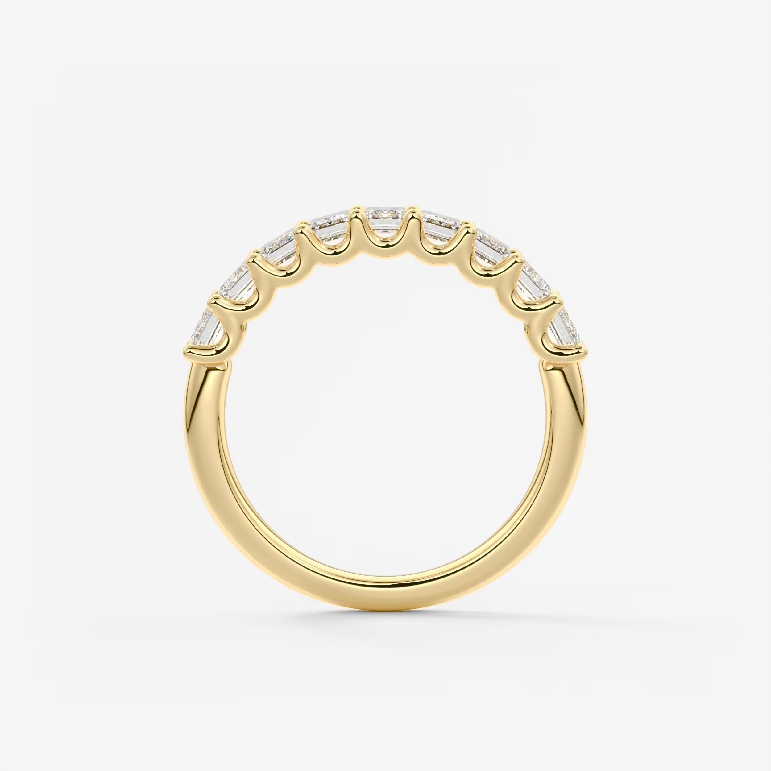 The Margot Emerald Cut Diamond Wedding Band