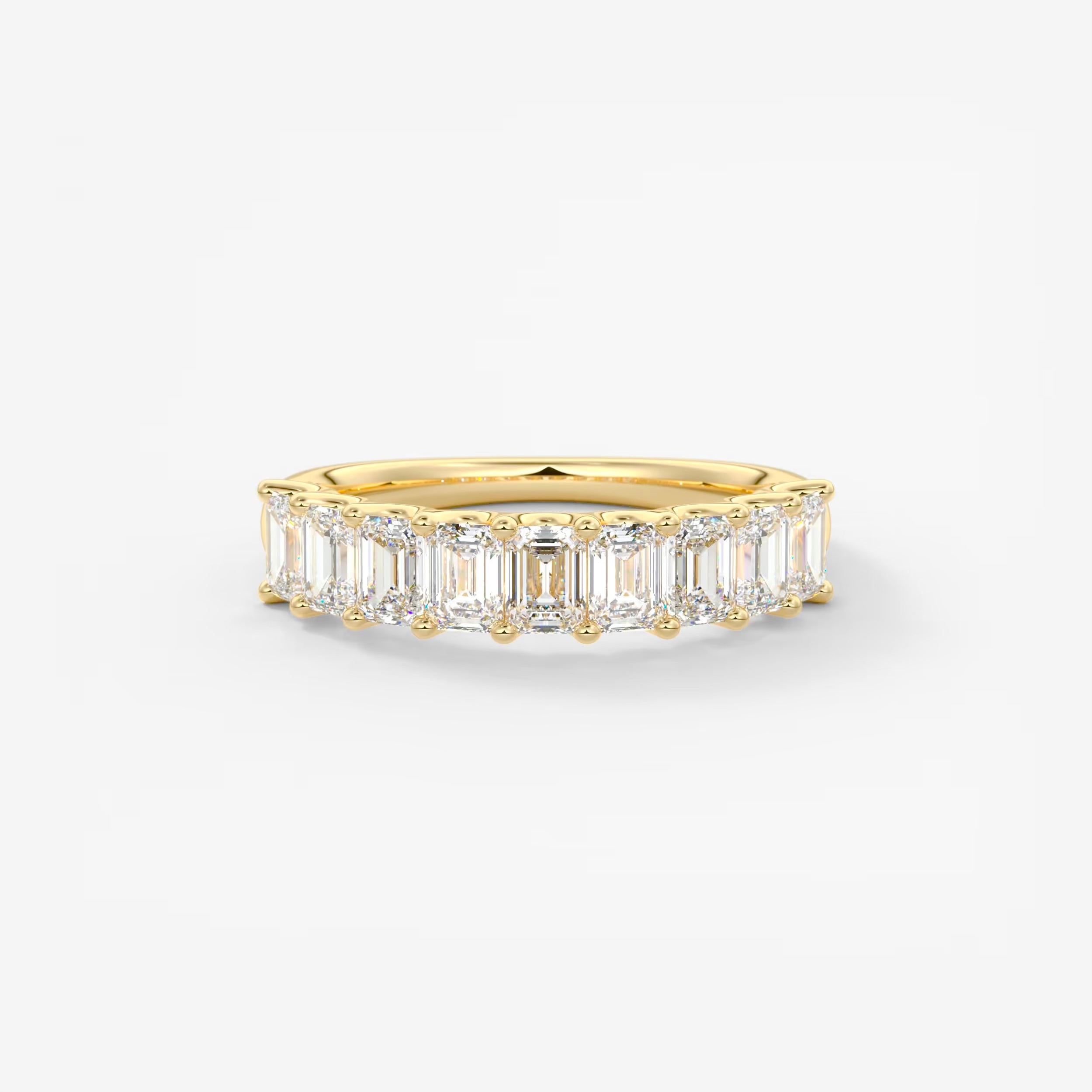 The Margot Emerald Cut Diamond Wedding Band