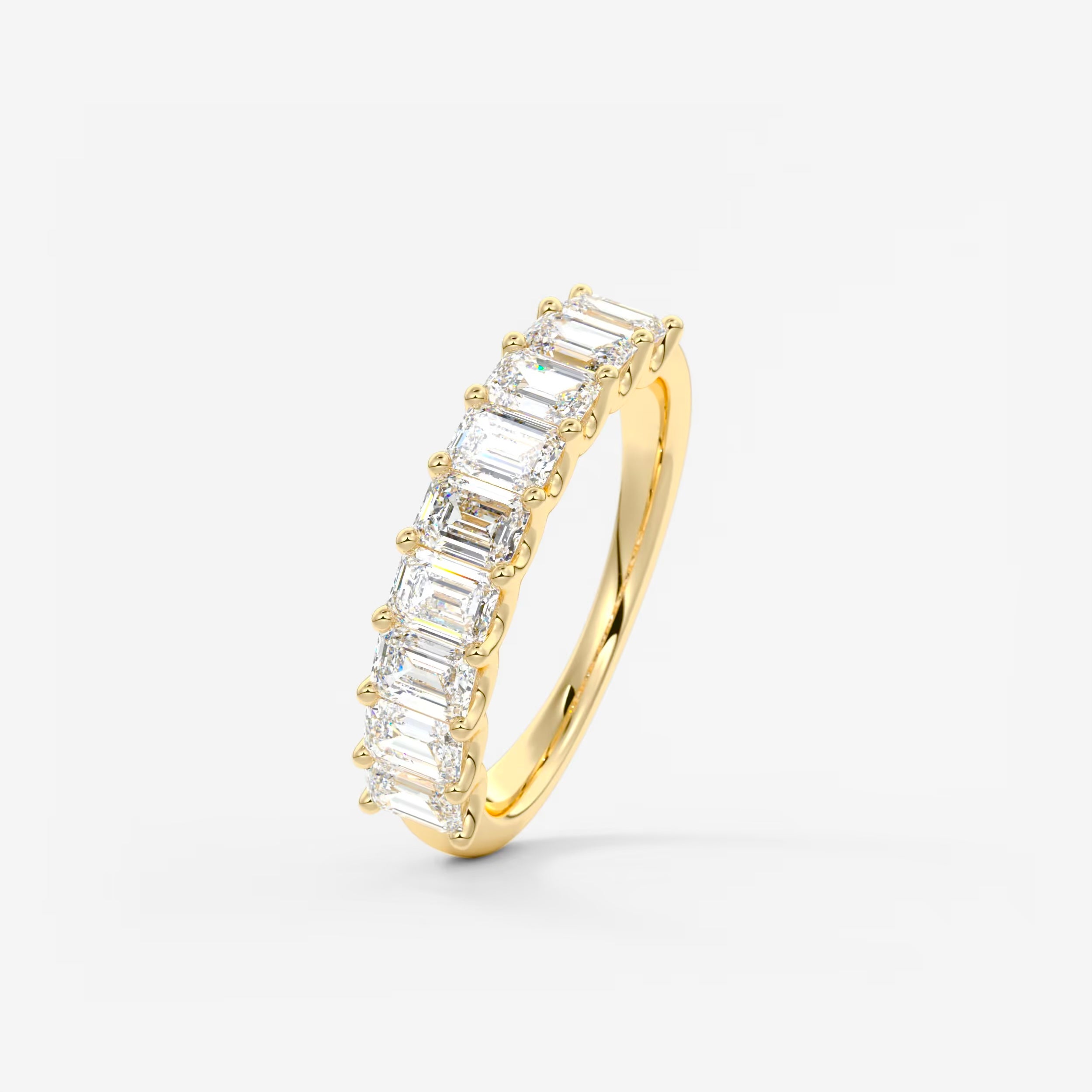 The Margot Emerald Cut Diamond Wedding Band